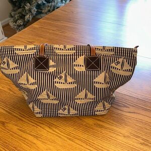 Dooney & Bourke Nautical Black and Tan Shoulder Bag